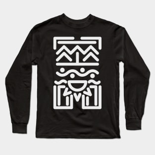 Native American Abstract Pattern Large Long Sleeve T-Shirt